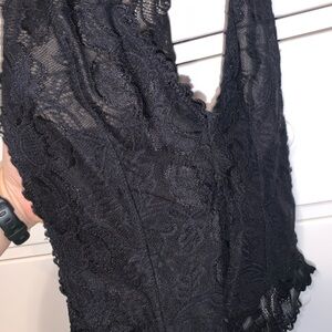 ASTR Lace Black Bodysuit